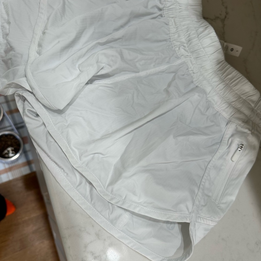 Lululemon White Women's Athletic Shorts - Picture 4 of 4
